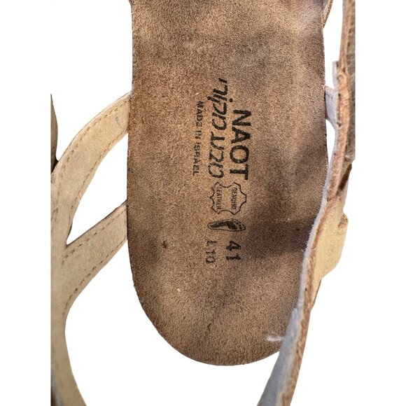 Naot Dorith Elegant Flat Sandal Size 41 Women's US 10 NWOB Radiant Gold - Picture 7 of 8